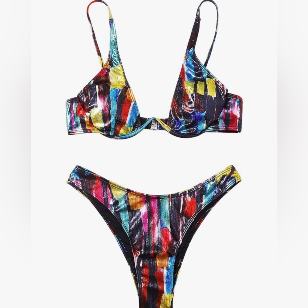 Colorful Abstract Bikini Set - Picture 8 of 8